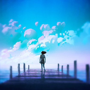 带土抓住玖辛奈的头发
