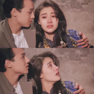 带土抓住玖辛奈的头发
